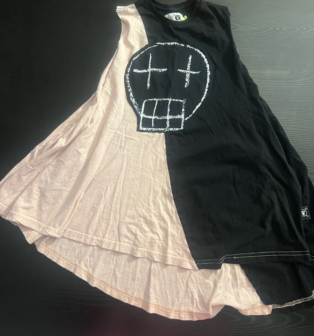 Nununu World Brand Dress Pink And Black W Face Sz 4-5 year